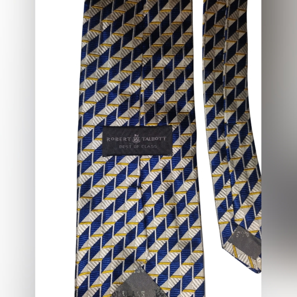 Robert Talbott Elegant Blue and Gold Men's Tie